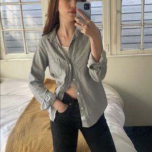 Frank & Eileen Gray Flannel Button Down Top